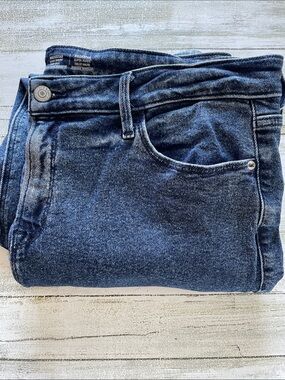 Old Navy Rockstar Super Skinny High Rise Stonewashed Dark Blue Denim Jeans